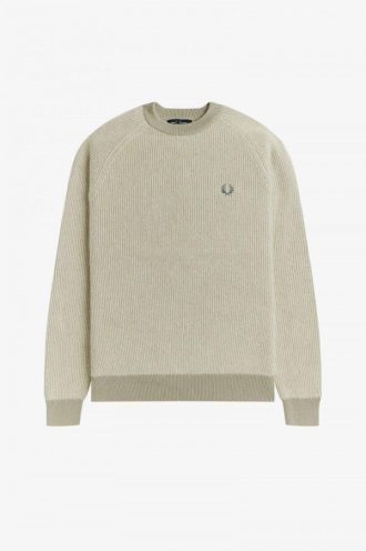 Gerippter Pullover aus Alpaka-Mischgewebe