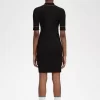Geripptes Strickhemd Damenkleid
