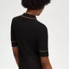 Geripptes Strickhemd Damenkleid