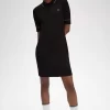 Geripptes Strickhemd Damenkleid