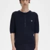 Geripptes Strickhemd für Herren