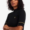 Geripptes Strickkleid