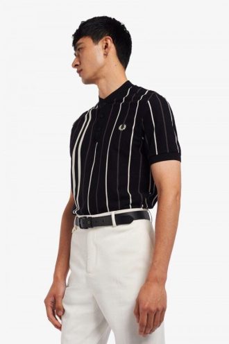 Gestreifte Henley-Poloshirts