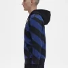Gestreifte Herren-Sweatshirts mit durchgehendem Reißverschluss und Kapuze