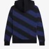 Gestreifte Herren-Sweatshirts mit durchgehendem Reißverschluss und Kapuze