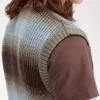 Gestreifte, offen gestrickte Herren-Tanktops