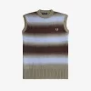 Gestreifte, offen gestrickte Herren-Tanktops
