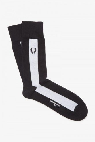 Gestreifte Piqué-Socken