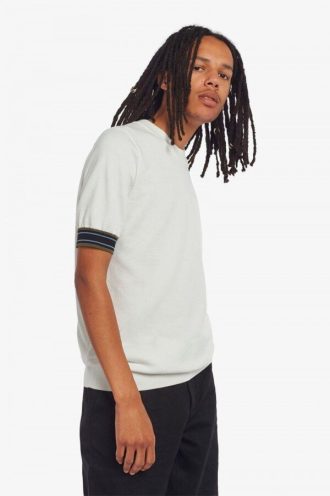 Gestreifte Strick-T-Shirts mit Bündchen