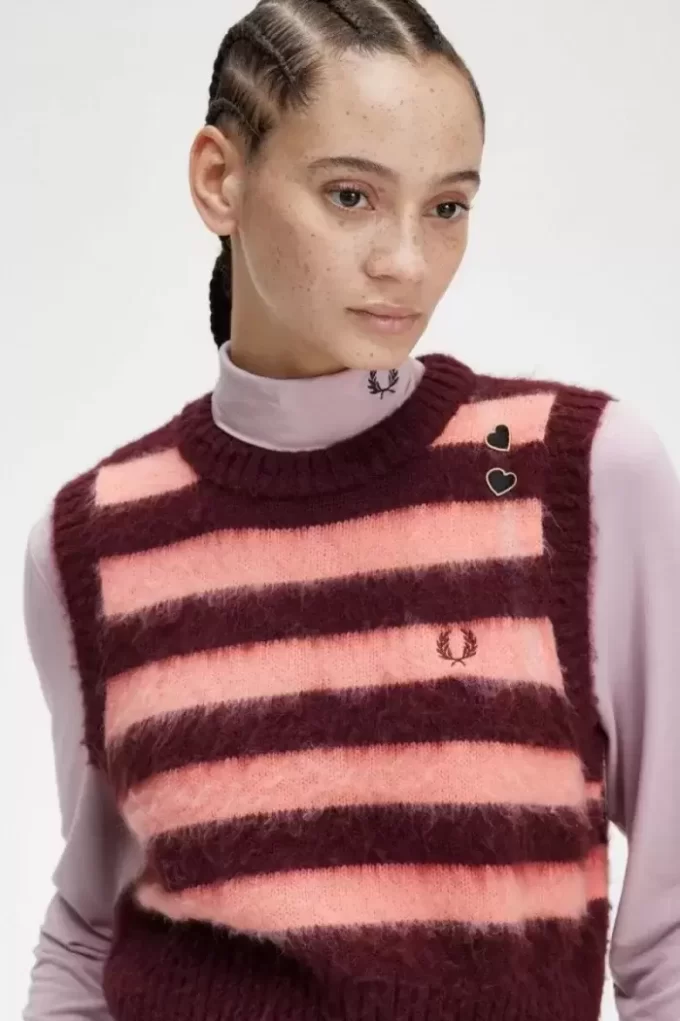 Gestreifte Strick-Tanktops für Damen