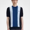 Gestreiftes Feinstrick-T-Shirt für Herren