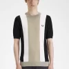 Gestreiftes Feinstrick-T-Shirt für Herren
