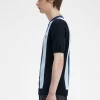 Gestreiftes Feinstrick-T-Shirt für Herren