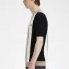 Gestreiftes Feinstrick-T-Shirt für Herren