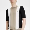 Gestreiftes Feinstrick-T-Shirt für Herren