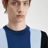 Gestreiftes Feinstrick-T-Shirt für Herren