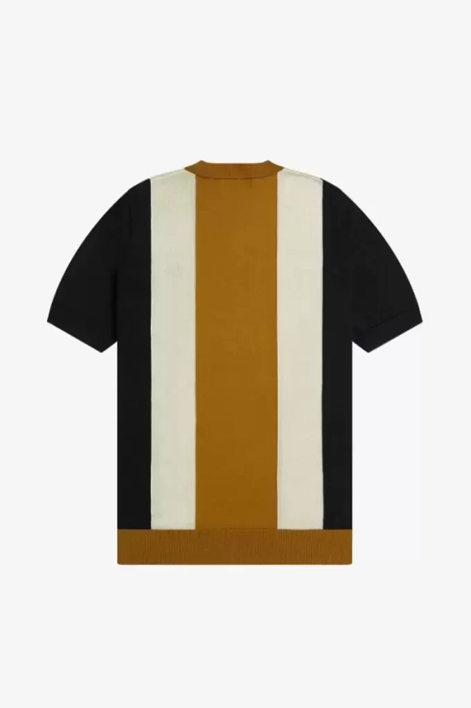 Gestreiftes Feinstrick-T-Shirt für Herren