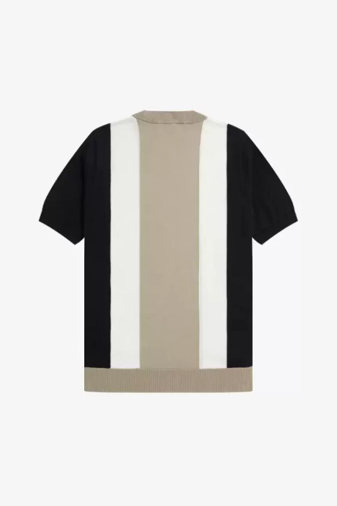 Gestreiftes Feinstrick-T-Shirt für Herren