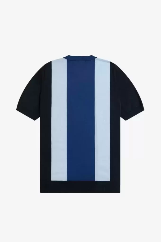 Gestreiftes Feinstrick-T-Shirt für Herren