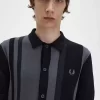 Gestreiftes Strickhemd für Herren