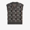 Gestrickte Herren-Tanktops mit Glitch-Tartan