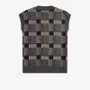 Gestrickte Herren-Tanktops mit Glitch-Tartan