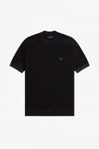 Gestrickte T-Shirts mit Space Dye-Besatz