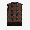 Gestrickte Tanktops mit Glitch-Tartan-Muster für Damen