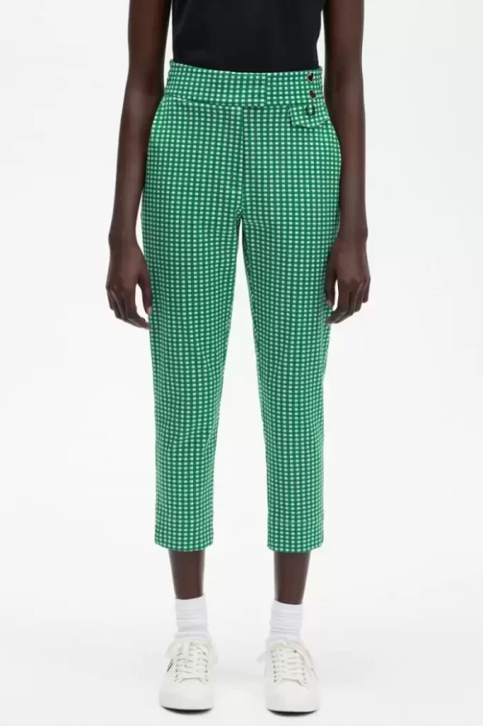 Gingham-Hosen für Damen