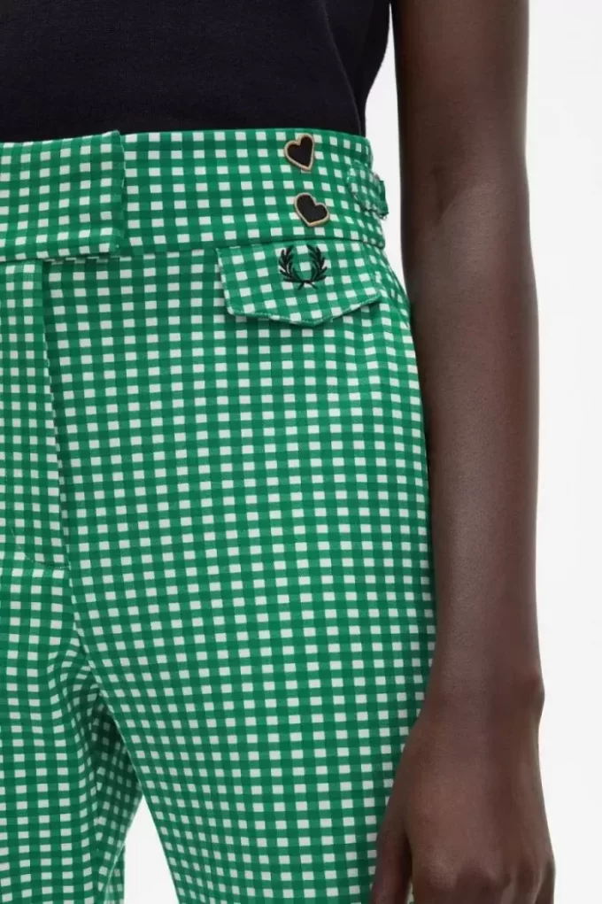 Gingham-Hosen für Damen
