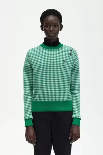 Gingham-Pullover für Damen
