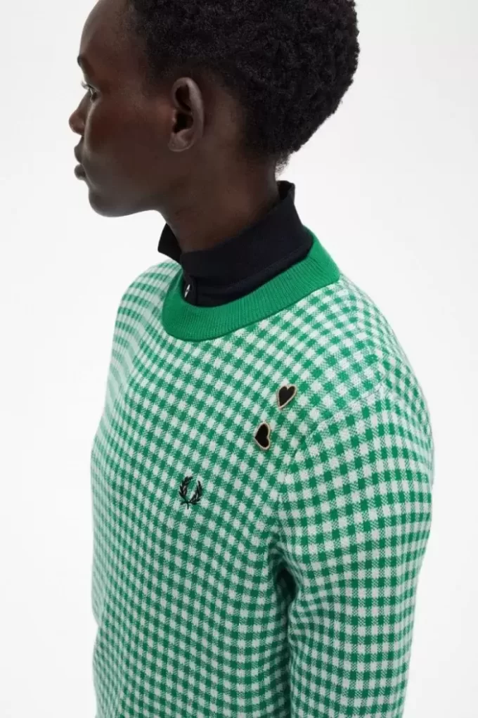 Gingham-Pullover für Damen