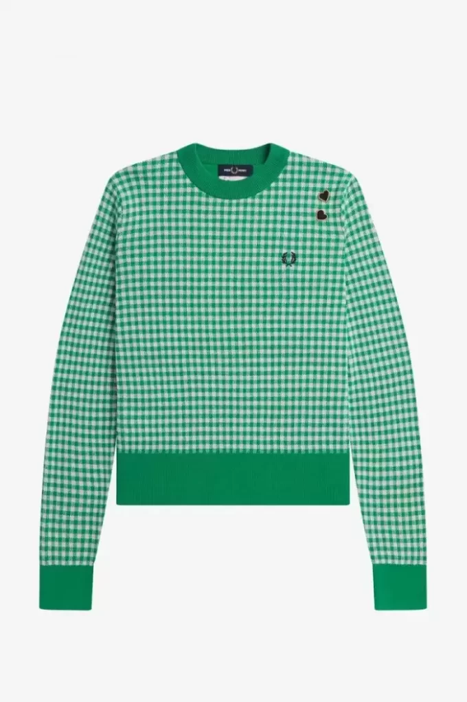 Gingham-Pullover für Damen