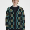 Glitch Checkerboard Herren-Cardigan