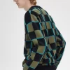 Glitch Checkerboard Herren-Cardigan