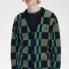 Glitch Checkerboard Herren-Cardigan