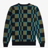 Glitch Checkerboard Herren-Cardigan