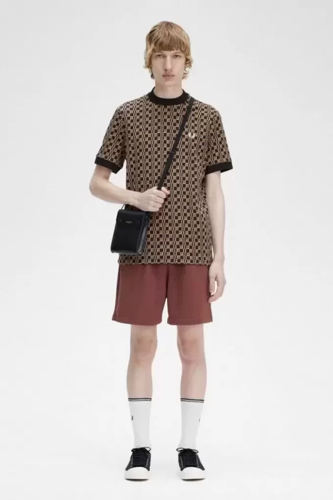 Glitch Schachbrett Herren T-Shirt