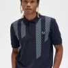 Glitch Stripe Herren-Poloshirt