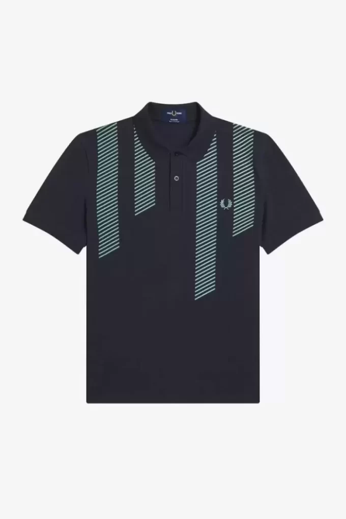 Glitch Stripe Herren-Poloshirt