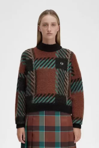 Glitch Tartan Damenpullover
