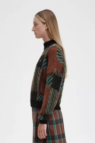 Glitch Tartan Damenpullover