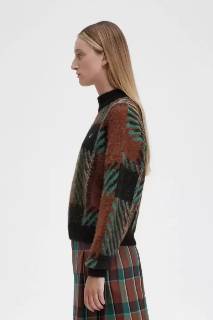 Glitch Tartan Damenpullover