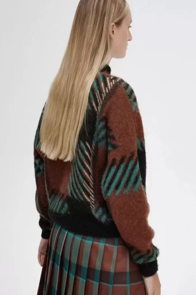 Glitch Tartan Damenpullover