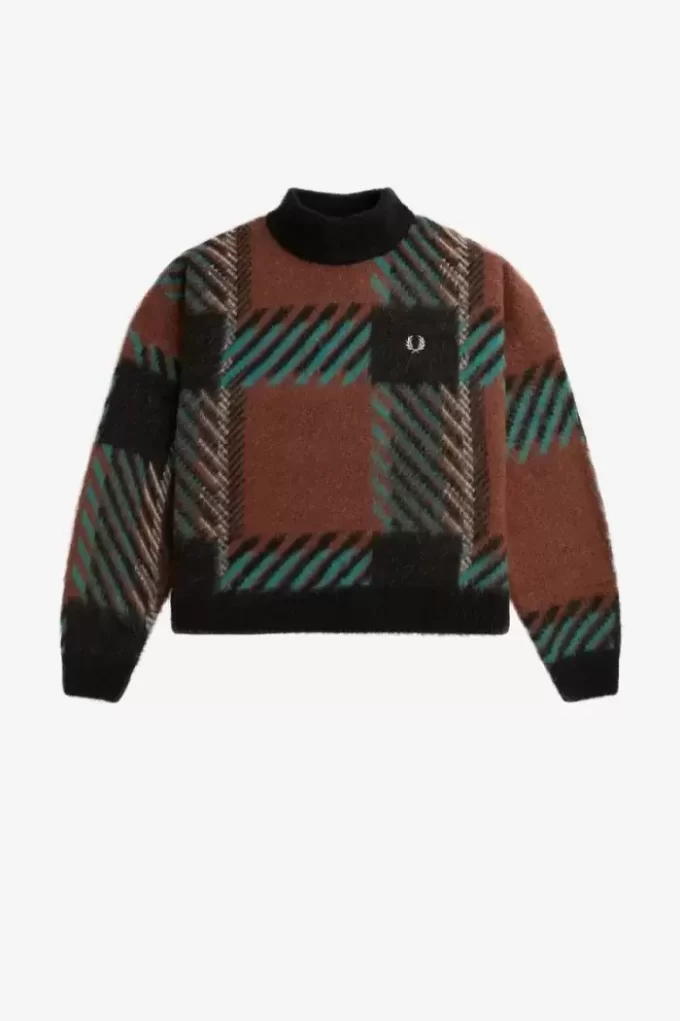 Glitch Tartan Damenpullover