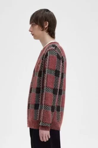 Glitch Tartan Herren-Cardigan