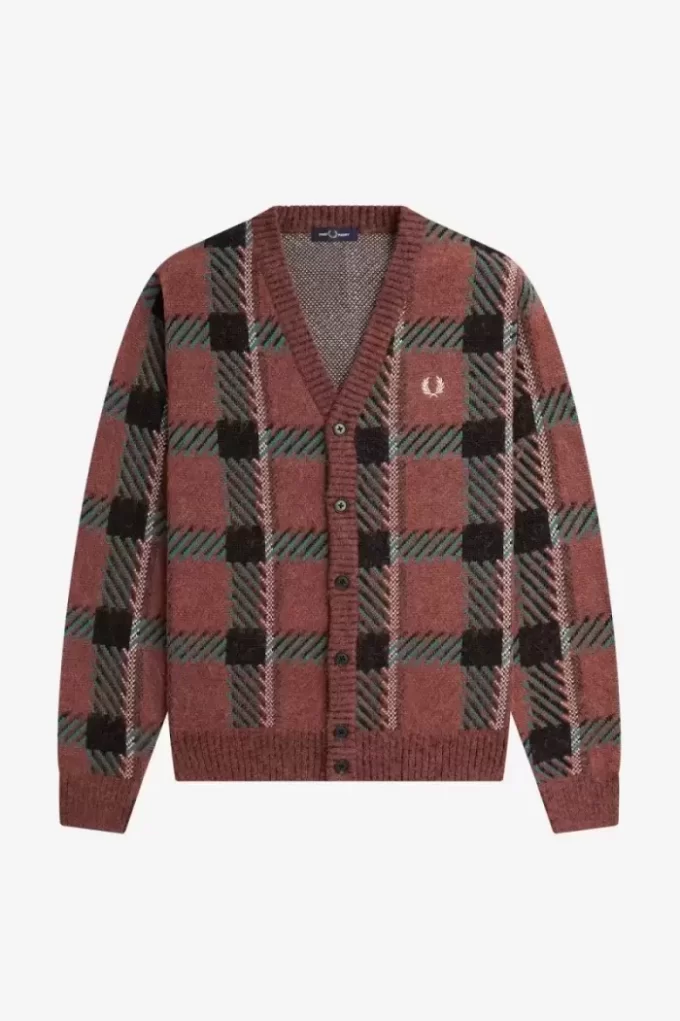 Glitch Tartan Herren-Cardigan