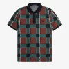 Glitch Tartan Herren-Poloshirt