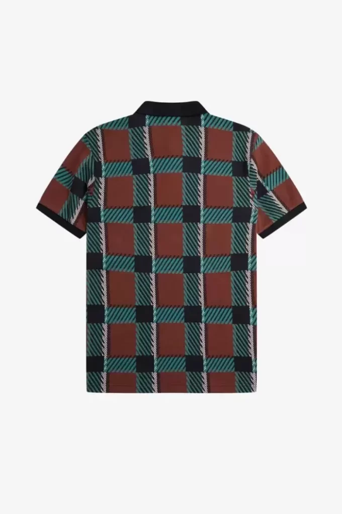 Glitch Tartan Herren-Poloshirt