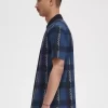 Glitch Tartan Herren-Poloshirt mit Reißverschluss